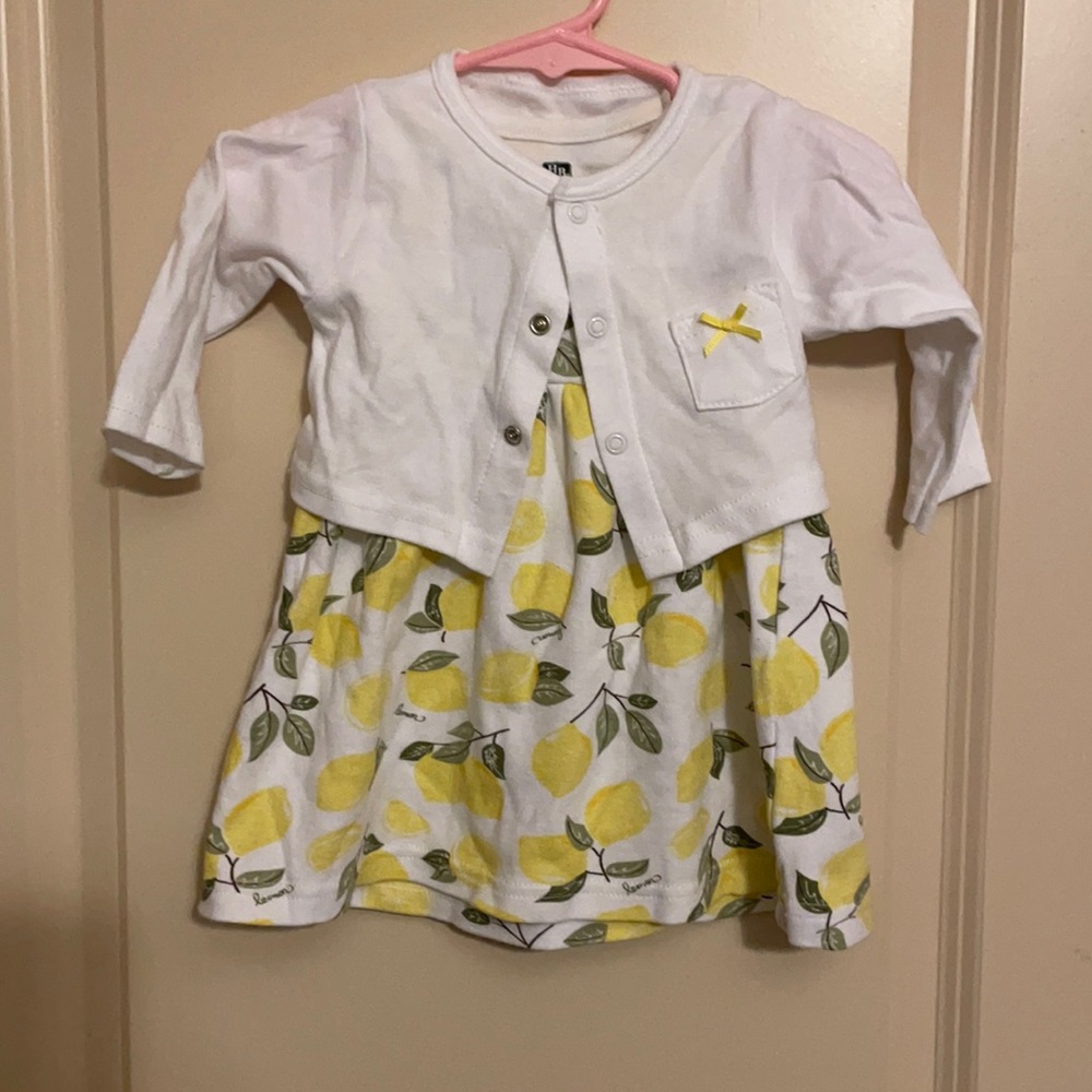 Baby dress and cardigan